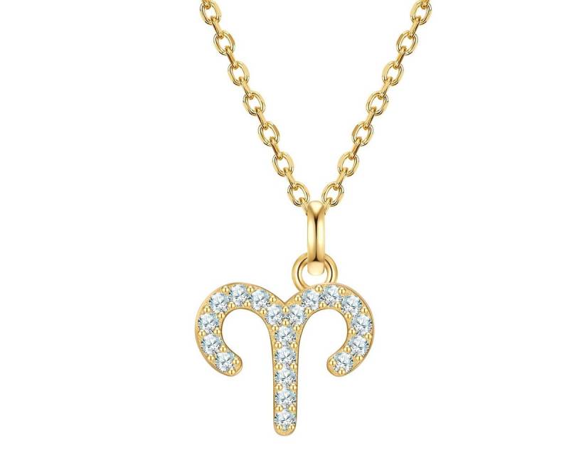 Glanzstücke München Silberkette Sternzeichen Widder gelbgold von Glanzstücke München