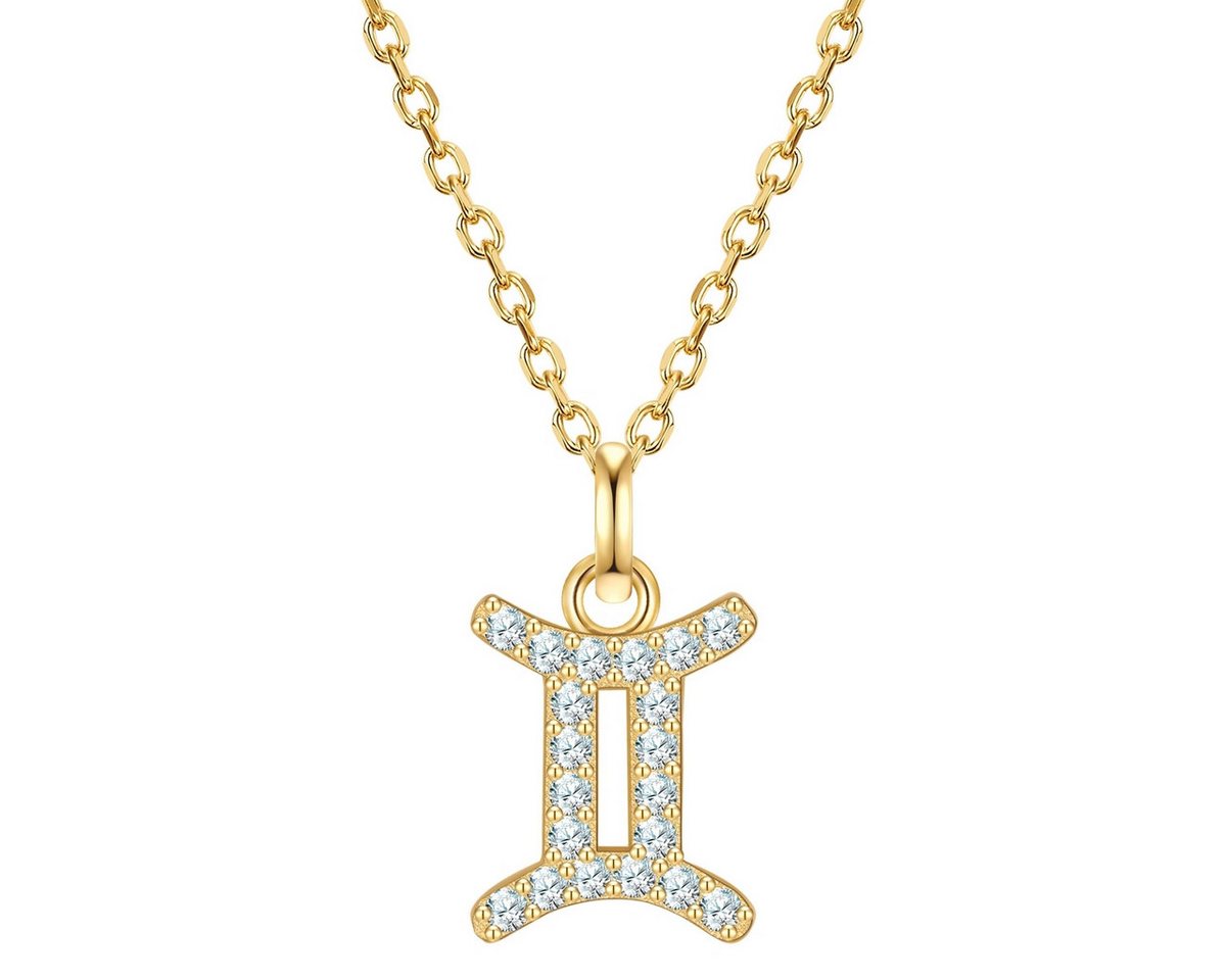 Glanzstücke München Silberkette Sternzeichen Zwillinge gelbgold von Glanzstücke München