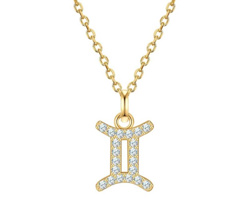 Glanzstücke München Silberkette Sternzeichen Zwillinge gelbgold von Glanzstücke München