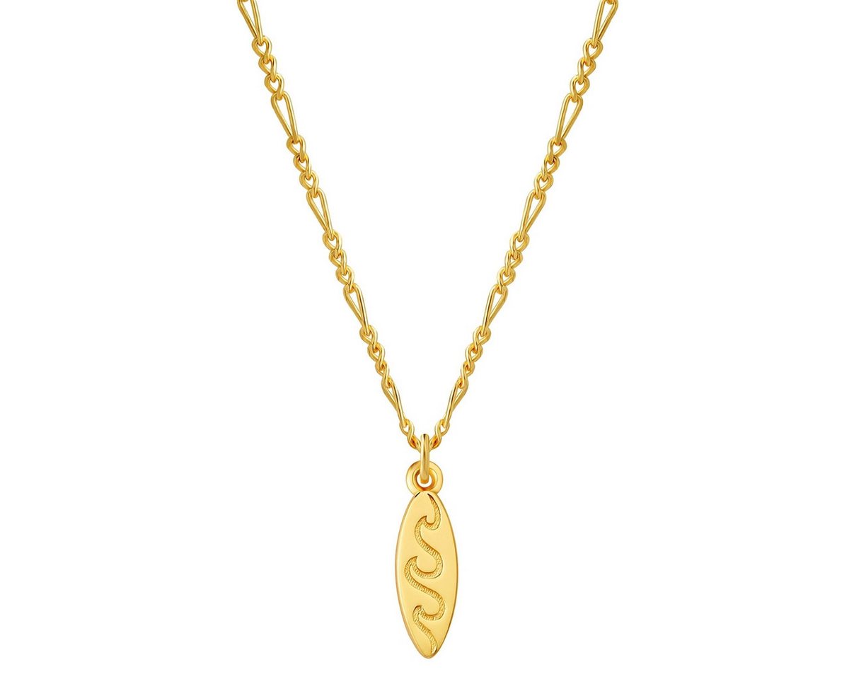 Glanzstücke München Silberkette Surfboard gelbgold von Glanzstücke München