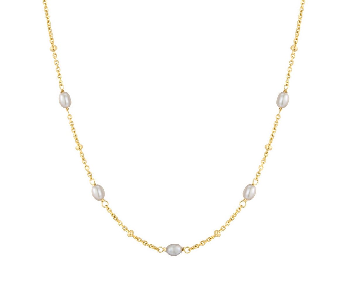 Glanzstücke München Silberkette gelbgold, mit Süßwasser-Zuchtperle von Glanzstücke München