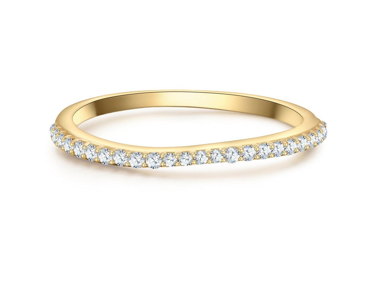 Glanzstücke München Silberring gelbgold, mit Zirkonia von Glanzstücke München