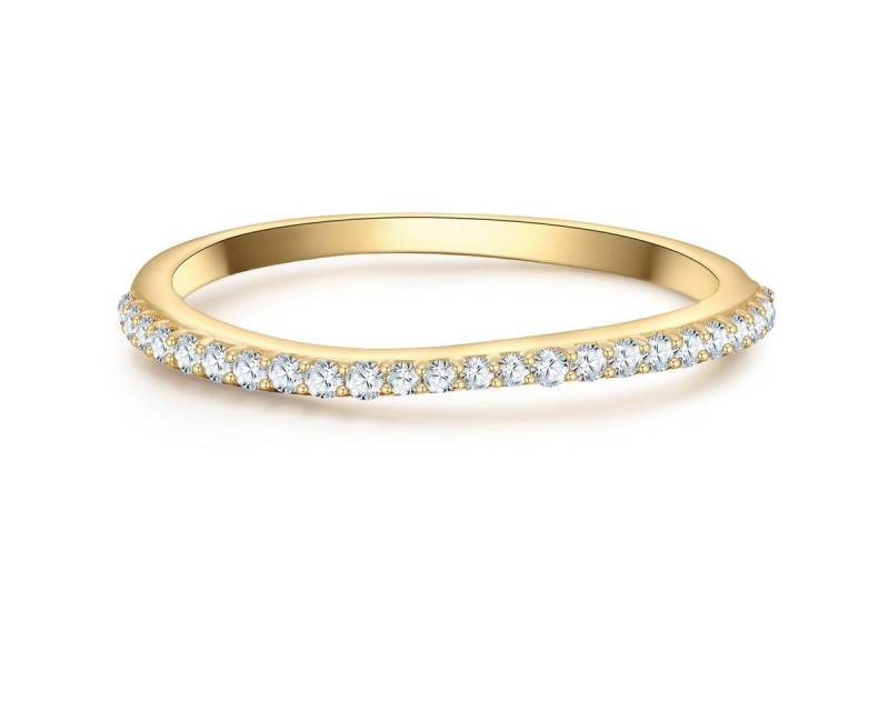 Glanzstücke München Silberring gelbgold, mit Zirkonia von Glanzstücke München