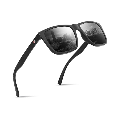Glapeame Rechteckige Polarisierte sonnenbrille herren für die ReiseGelschwarz von Glapeame