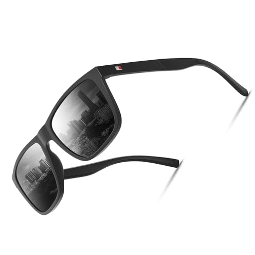 Glapeame Rechteckige Sonnenbrillen für Herren und DamenTintenschwarz Glapeame Rechteckige Sonnenbrillen für Herren und DamenTintenschwarz von Glapeame