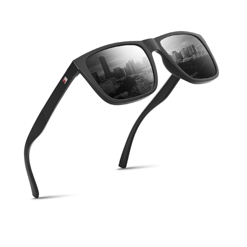 Glapeame Rechteckige herren sonnenbrille polarisiert ATCRuhiger schwarzer Sand von Glapeame