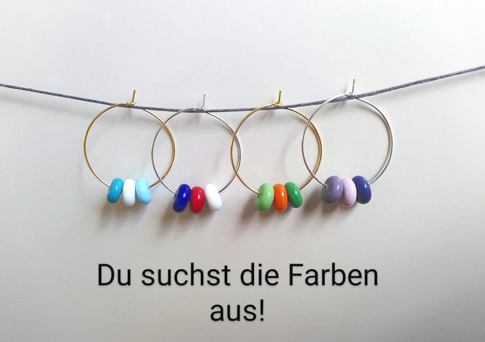 Glas Ohrringe Creolen "Mix & Match" Handgefertigte Glasperlen Glas Ohrringe Creolen "Mix & Match" Handgefertigte Glasperlen von Glasperlendreherei