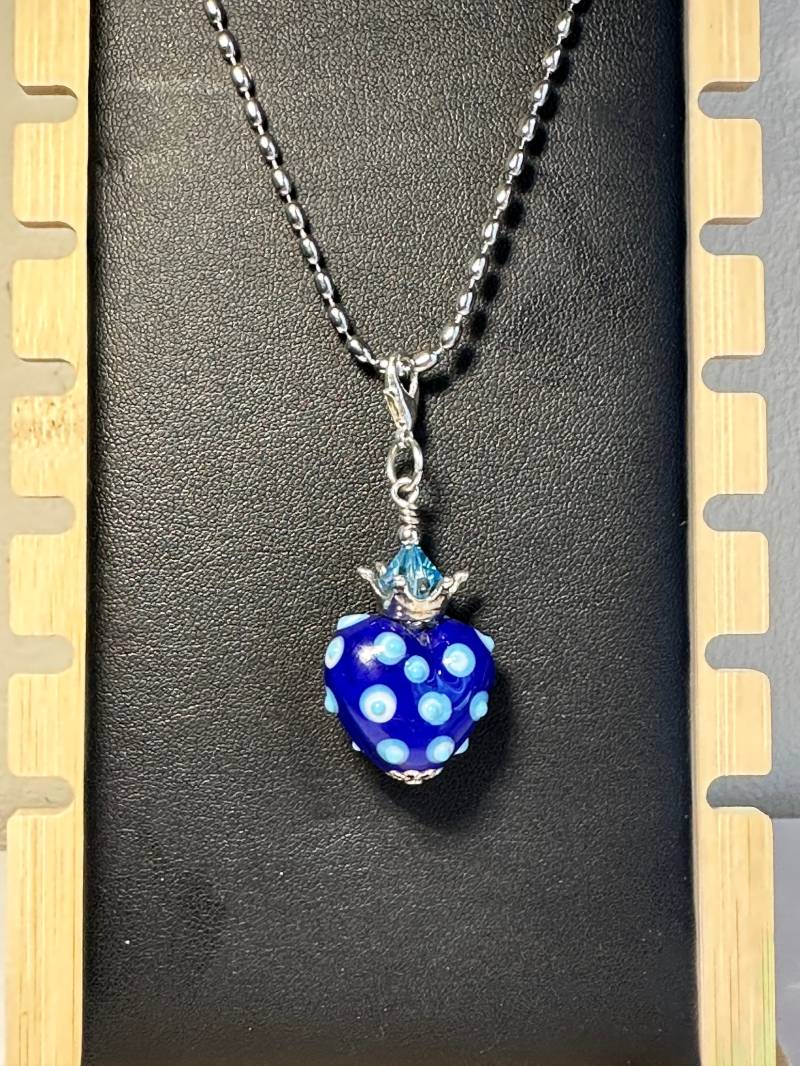 Lampwork , Glasperle, Muranoglas, Halskette Mit Anhänger, Glasanhänger, Kettenanhänger Aus Glas, Selbstgemacht, Herz Lampwork , Glasperle, Muranoglas, Halskette Mit Anhänger, Glasanhänger, Kettenanhänger Aus Glas, Selbstgemacht, Herz von GlasperlenschmuckDE