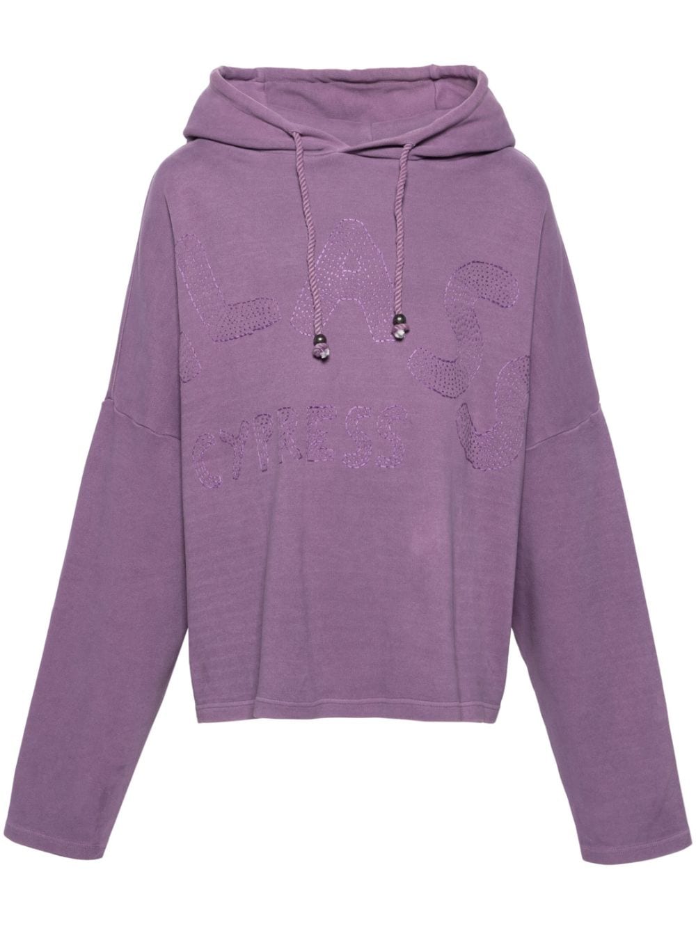 Glass Cypress Lockerer Hoodie mit Logo-Stickerei - Violett von Glass Cypress