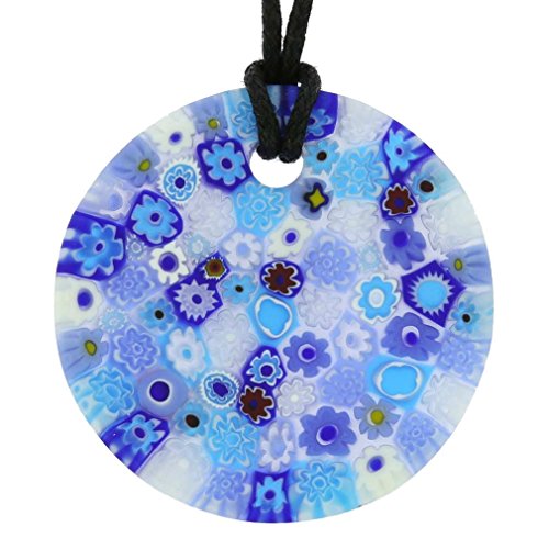 Glass Of Venice Matte Millefiori Runde Halskette - Blau von Glass Of Venice