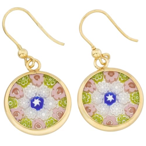 Millefiori Runde Ohrringe - Gold von Glass Of Venice