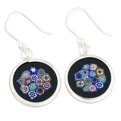 Millefiori Runde Ohrringe - Silber von Glass Of Venice