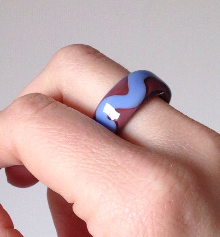 Glas Ring Glasperlen Muranoglas Immergrün Blau Und Braun Von Renske Brouwer Beadwork1982 Gemacht Glas Ring Glasperlen Muranoglas Immergrün Blau Und Braun Von Renske Brouwer Beadwork1982 Gemacht von GlassByRenske