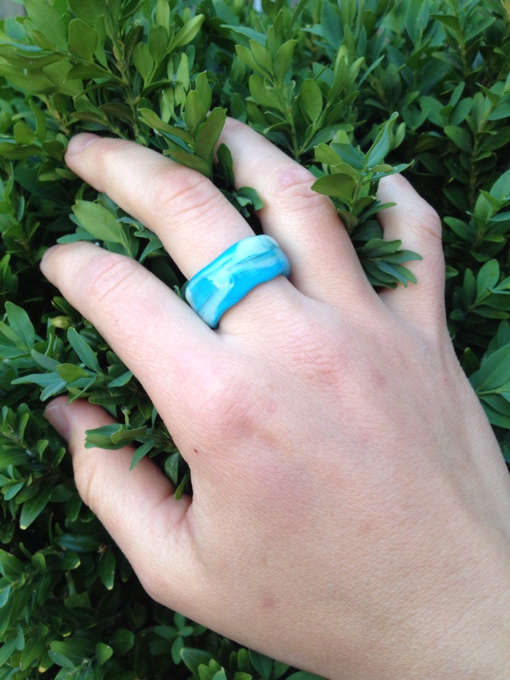 Glas Ring Glasperlen Muranoglas Türkis Blau. Handgemacht Von Renske Brouwer Glas Ring Glasperlen Muranoglas Türkis Blau. Handgemacht Von Renske Brouwer von GlassByRenske