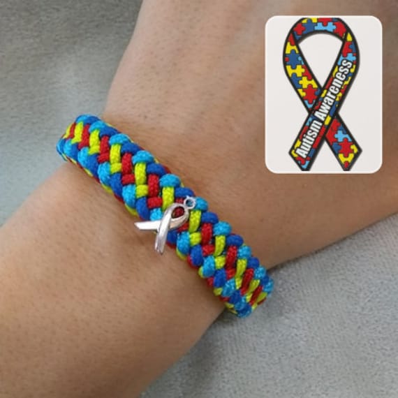 Autismus Bewusstsein Micro Paracord Armband Autismus Bewusstsein Micro Paracord Armband von GlassFamilyCorner