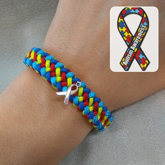 Autismus Bewusstsein Micro Paracord Armband Autismus Bewusstsein Micro Paracord Armband von GlassFamilyCorner