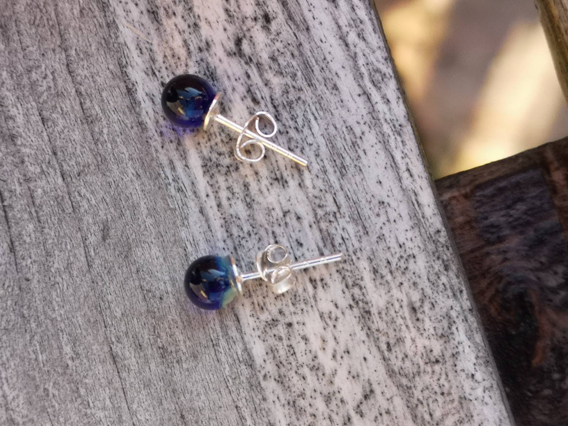 Ohrstecker, Blau, Glaskugel, Glasschmuck, Handarbeit, Glasbläser Ohrstecker, Blau, Glaskugel, Glasschmuck, Handarbeit, Glasbläser von GlassJeweller