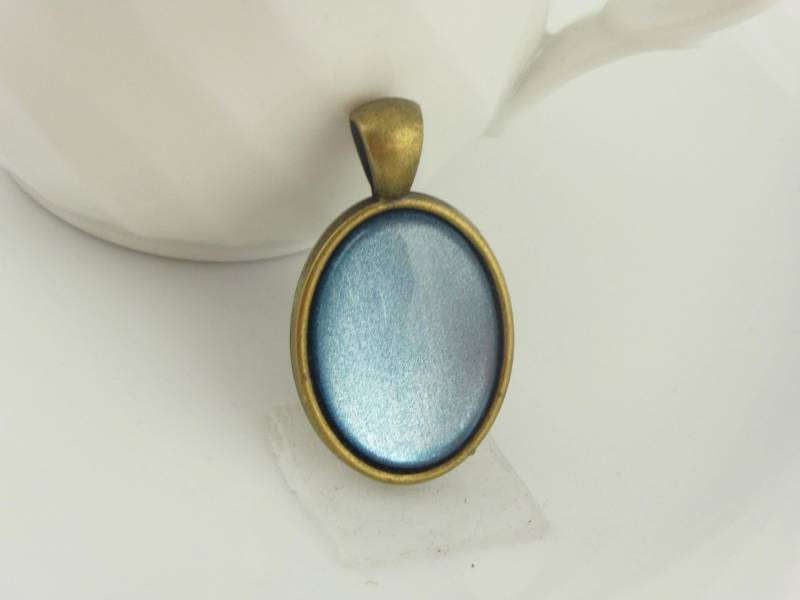 Anhänger Bronze Blau 25x18mm Anhänger Bronze Blau 25x18mm von GlasschmuckBirgitH