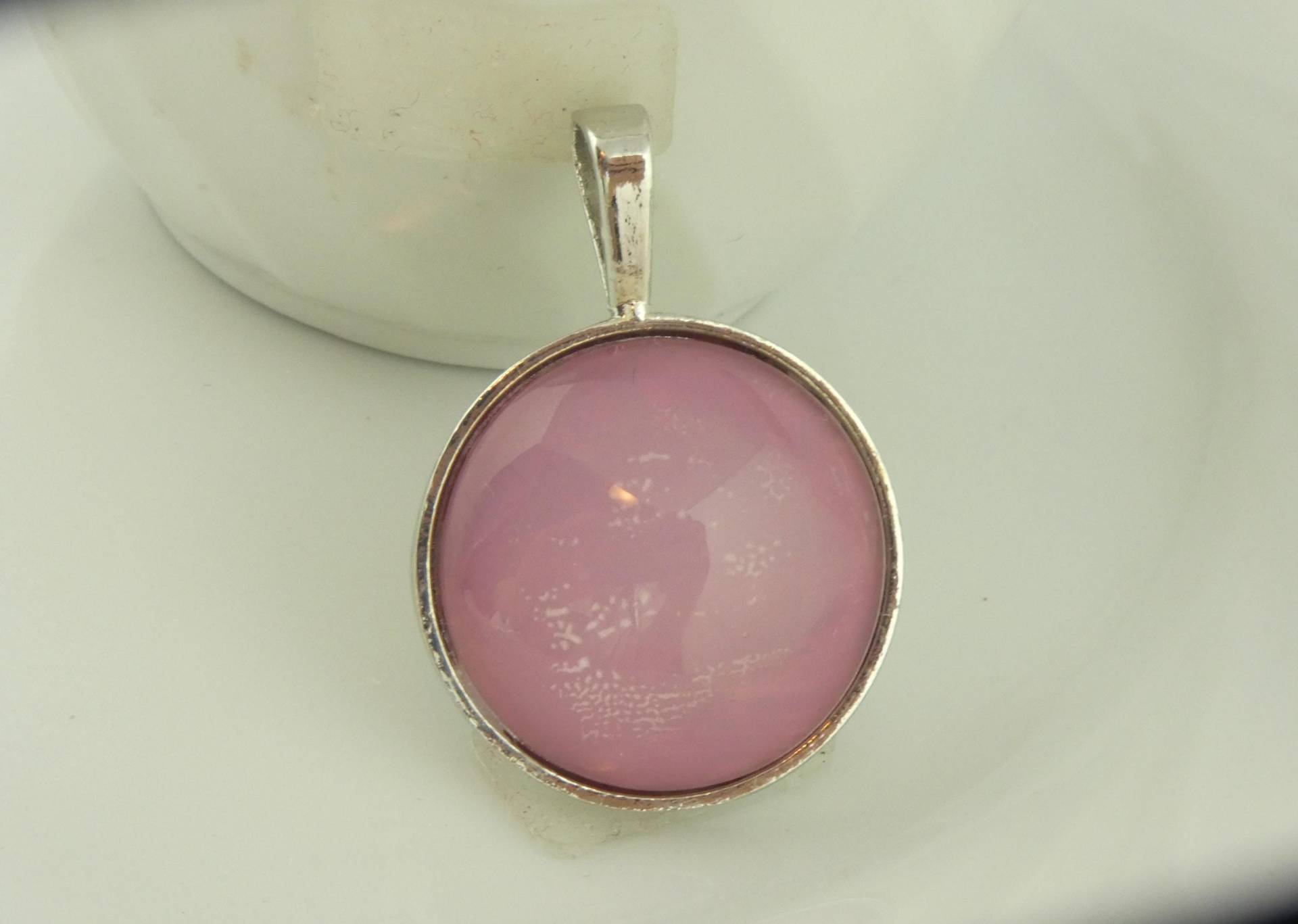 Anhänger Silber Rosa 25mm von GlasschmuckBirgitH