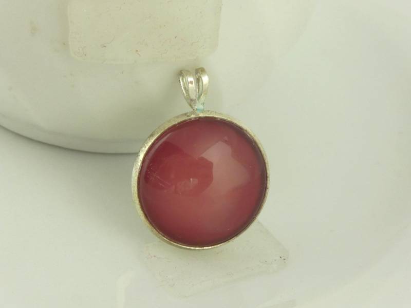 Anhänger Silber Rosa Altrosa 18mm von GlasschmuckBirgitH