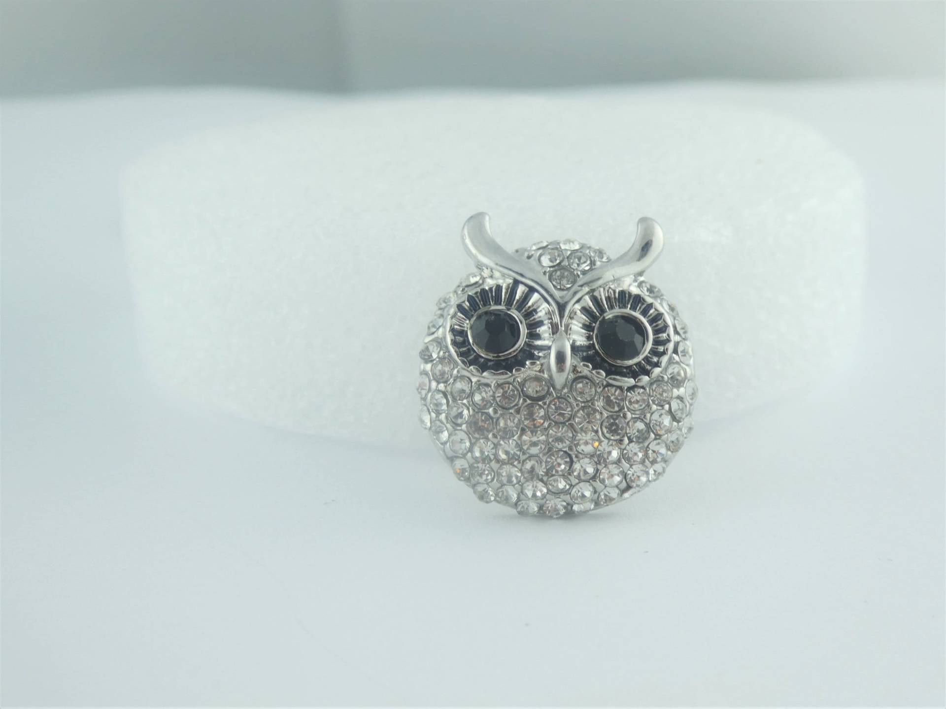 Druckknopf Chunk Metall Silber Schwarz Eule Druckknopf Chunk Metall Silber Schwarz Eule von GlasschmuckBirgitH