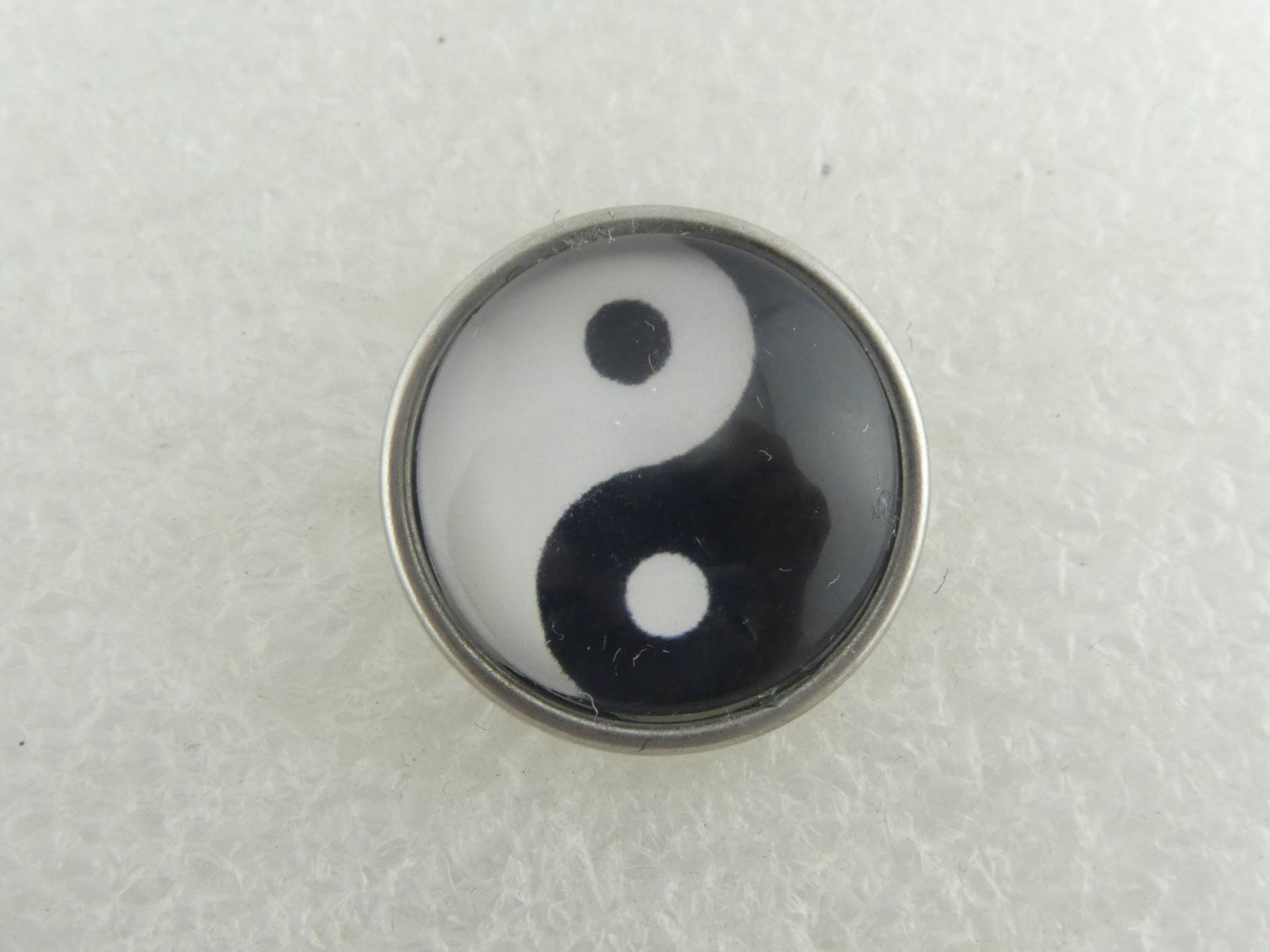 Druckknopf Chunk Metall Yin Yang Schwarz Weiß Druckknopf Chunk Metall Yin Yang Schwarz Weiß von GlasschmuckBirgitH