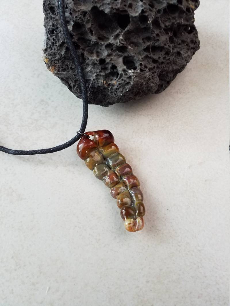 Anhänger Klapperschlangenkette Handgemachte Glas Natur Schmuck Für Ihn von Glassnfire