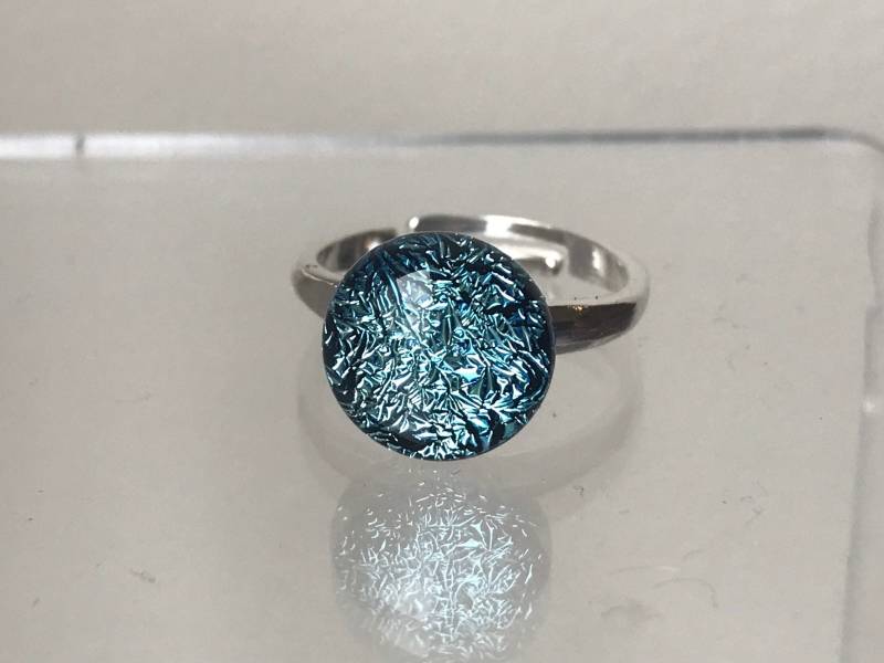 Ice Aqua Blau Ring Mit Sterling Silber 925 Einstellbar Erweiterbar Ringschiene Ice Aqua Blau Ring Mit Sterling Silber 925 Einstellbar Erweiterbar Ringschiene von GlassybitsDesign