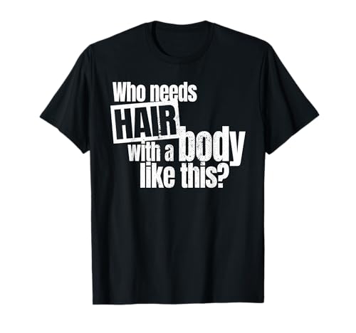 Who Needs Hair With A Beard Like This Männer Mit Bart Glatze T-Shirt von Glatze & Bart Sprüche Für Bartträger & Glatzkopf