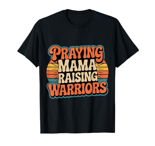 Praying Mama Raising Warriors Faith Motherhood Mother |- T-Shirt von Glaube Familiengebet Mütter