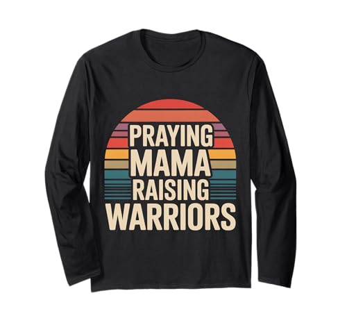 Praying Mama Raising Warriors Glaube Mutterschaft Mutter |- Langarmshirt von Glaube Familiengebet Mütter