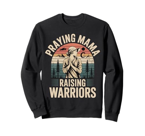 Praying Mama Raising Warriors - Sweatshirt von Glaube Familiengebet Mütter