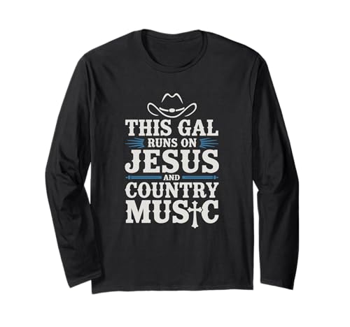 Jesus & Country Musik Design für Frauen Langarmshirt Jesus & Country Musik Design für Frauen Langarmshirt von Glaube Musik Heimat