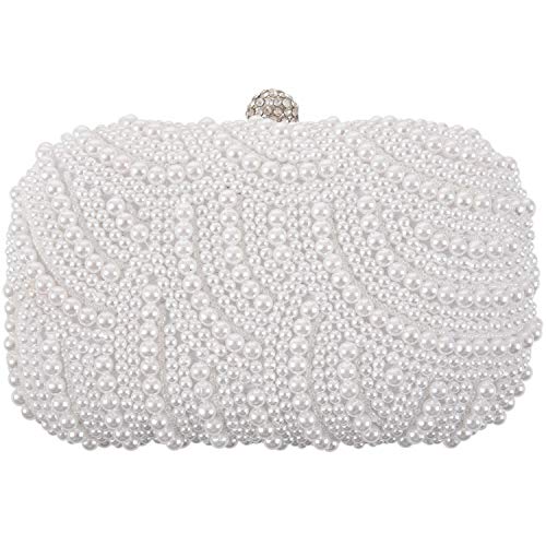 Glayent Mode Clutch Bag Perlen Party Braut Handtasche Hochzeit Abend GeldböRse von Glayent
