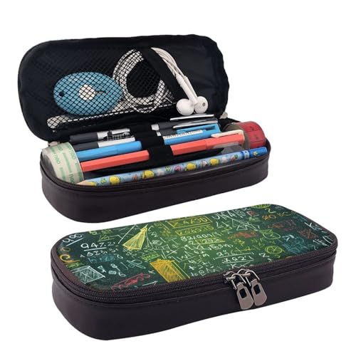 GlbnSHeric Federmäppchen, einziehbar, Pilze und Schmetterlinge, Stiftetasche, Schreibwarenetui mit Reißverschluss, Stifthalter, ästhetische Federmäppchen für Büroarbeit, 9 × 20 cm, Mathematische von GlbnSHeric