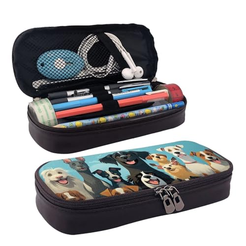 GlbnSHeric Federmäppchen, einziehbar, abstraktes Marmor-Federmäppchen, Schreibwarenetui mit Reißverschluss, Stifthalter, ästhetisches Federmäppchen für Büroarbeit, 9 × 20 cm, Eine große Gruppe von von GlbnSHeric