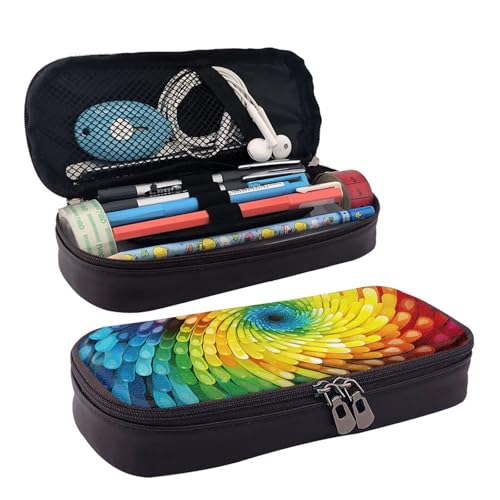 GlbnSHeric Federmäppchen, einziehbar, mit Katzenmotiv, Schreibwarenetui mit Reißverschluss, Stifthalter, ästhetisches Federmäppchen für Büroarbeit, 9 × 20 cm, Regenbogen, Einheitsgröße, von GlbnSHeric