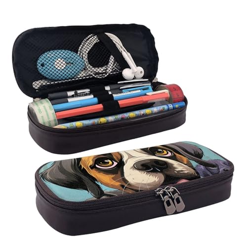 GlbnSHeric Federmäppchen, einziehbares Federmäppchen, Hund, Laufen, Stiftetasche, Schreibwarenetui mit Reißverschluss, Stifthalter, ästhetisches Federmäppchen für Büroarbeit, 9 × 20 cm, von GlbnSHeric