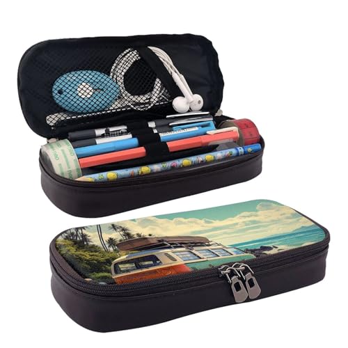 GlbnSHeric Federmäppchen, einziehbares Federmäppchen, Schmetterlinge, Sonnenblumen, Stiftetasche, Schreibwarenetui mit Reißverschluss, Stifthalter, ästhetisches Federmäppchen für Büroarbeit, 9 × 20 von GlbnSHeric