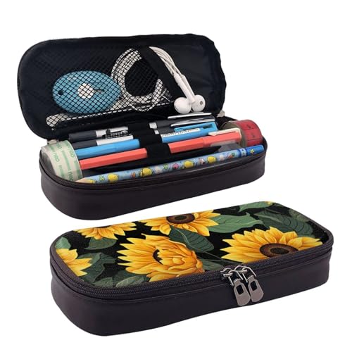 GlbnSHeric Federmäppchen, einziehbares Federmäppchen, tropisches Blättermuster, Stiftetasche, Schreibwarenetui mit Reißverschluss, Stifthalter, ästhetisches Federmäppchen für Büroarbeit, 9 × 20 cm, von GlbnSHeric