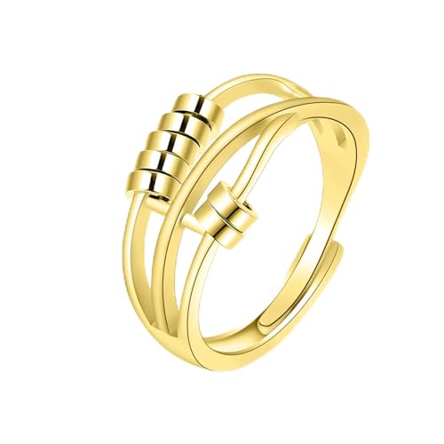 GleaMora Frauen Ins Style Leichter Luxusring S925 Sterlingsilber Rotierbarer Ring Klassischer Schmuck Leichter Luxus Vorschlag Geburtstagsfeier Geschenk von GleaMora