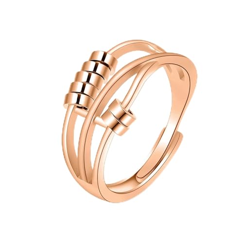 GleaMora Frauen Ins Style Leichter Luxusring S925 Sterlingsilber Rotierbarer Ring Klassischer Schmuck Leichter Luxus Vorschlag Geburtstagsfeier Geschenk von GleaMora