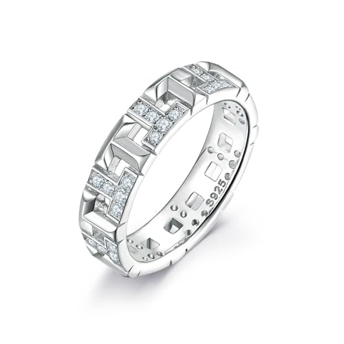 GleaMora Romantischer eleganter Valentinstag Urlaub klassisch S925 Sterlingsilber hohler T-Brief Ring Frauen Jubiläum Schmuck Geschenk von GleaMora