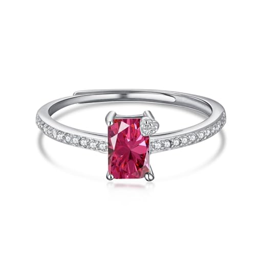 GleaMora Trendiger Ind-Style-Ring Eleganter Romantischer Ring für Frauen S925 Sterlingsilberring mit Zirkon-Verlobungs-Jubiläumsschmuck von GleaMora