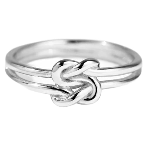 Knoten Ring Einfacher Ring Personalisierter Valentinstag Urlaub S925 Sterling Silber Frauen Geburtstagsfeier Licht Luxus Geschenk von GleaMora