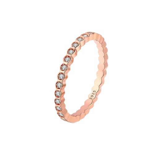 S925 Sterling Silber Ring Gold Silber Roségold Einfacher dünner Ring Frauen Ring Valentinstag Urlaub Hochzeit Licht Luxus Geschenk von GleaMora