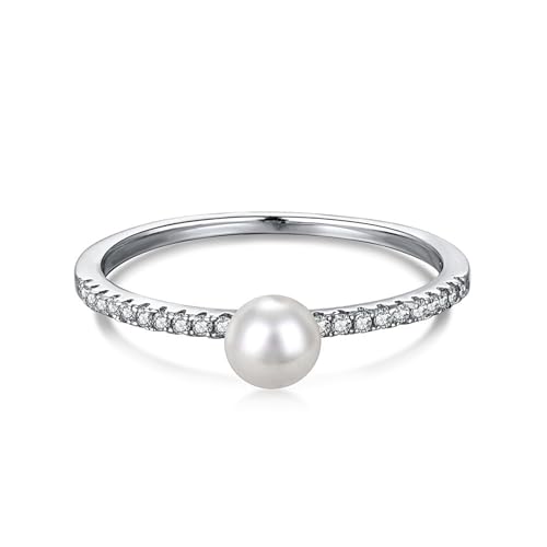 S925 Sterling Silber Ring Weihnachten Ins Stil Frauen Geburtstag Geschenk Elegant Einfach mit Perle Trendy Schmuck Verlobungsgeschenk von GleaMora