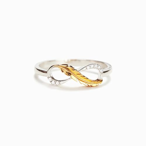 S925 Sterling Silber Ring Weihnachten Ins Stil für Frauen Geburtstag Geschenk Federring Trendiger Schmuck Vorschlag Verlobungsring von GleaMora