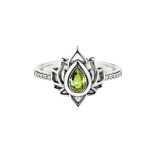 Vintage Lotus Ring Minimalist Ring für Frauen Ring mit Zirkon Valentinstag Feiertag Hochzeit Licht Luxus Geschenk von GleaMora