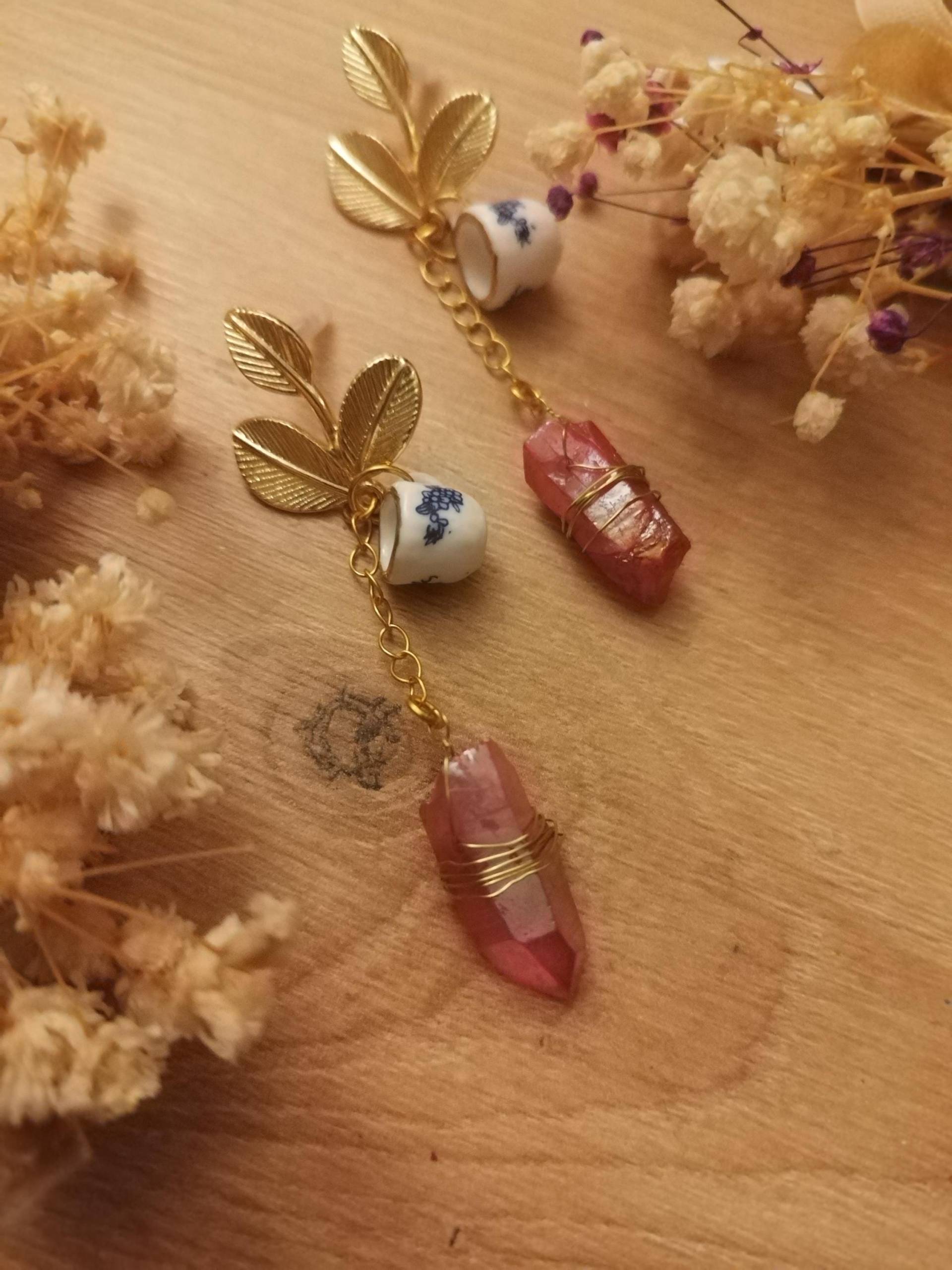 Fairycore Vintage Handmade Earrings Crystal Fairycore Vintage Handmade Earrings Crystal von GleamTopiaTreasures